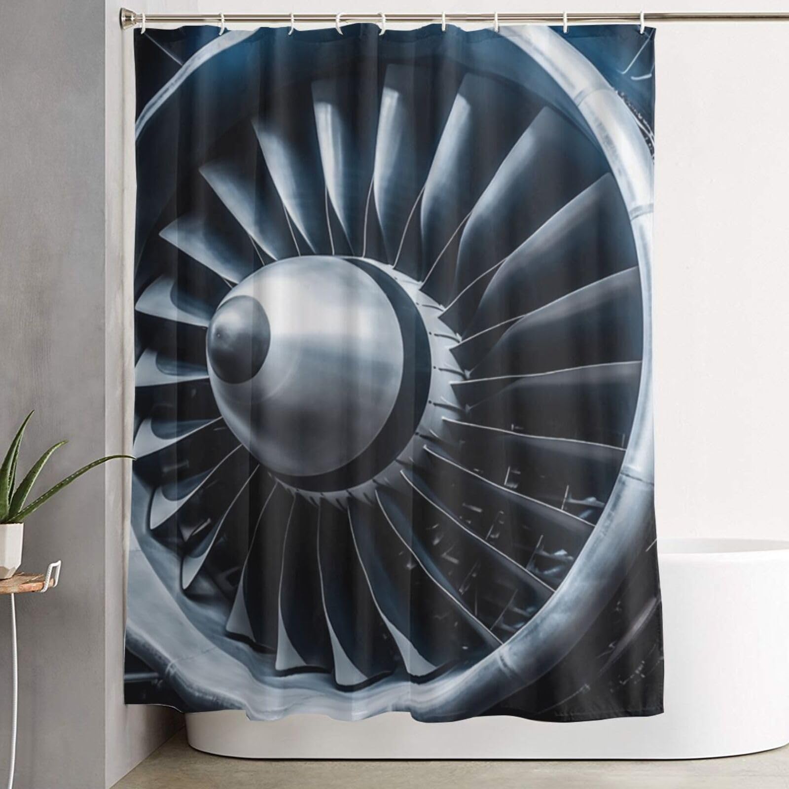 Rideau de douche avec 12 crochets imperméable grand format 182x152 rideau de salle de bain