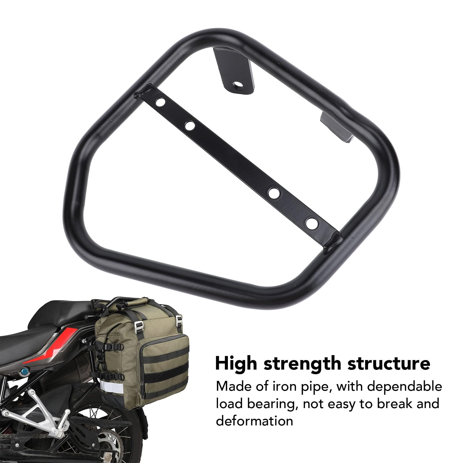 Mensola Portabagagli in Ferro per Staffa per Borsa Laterale per Moto per Scrambler 400 800 2015-2022 (A sinistra: DS638 BBZJ)