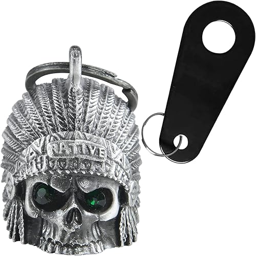 Vista 8 de Dream Apparel Campana de motocicleta para motociclistas, mujeres y hombres, con percha, campana de motociclista para ciclistas, campana de buena