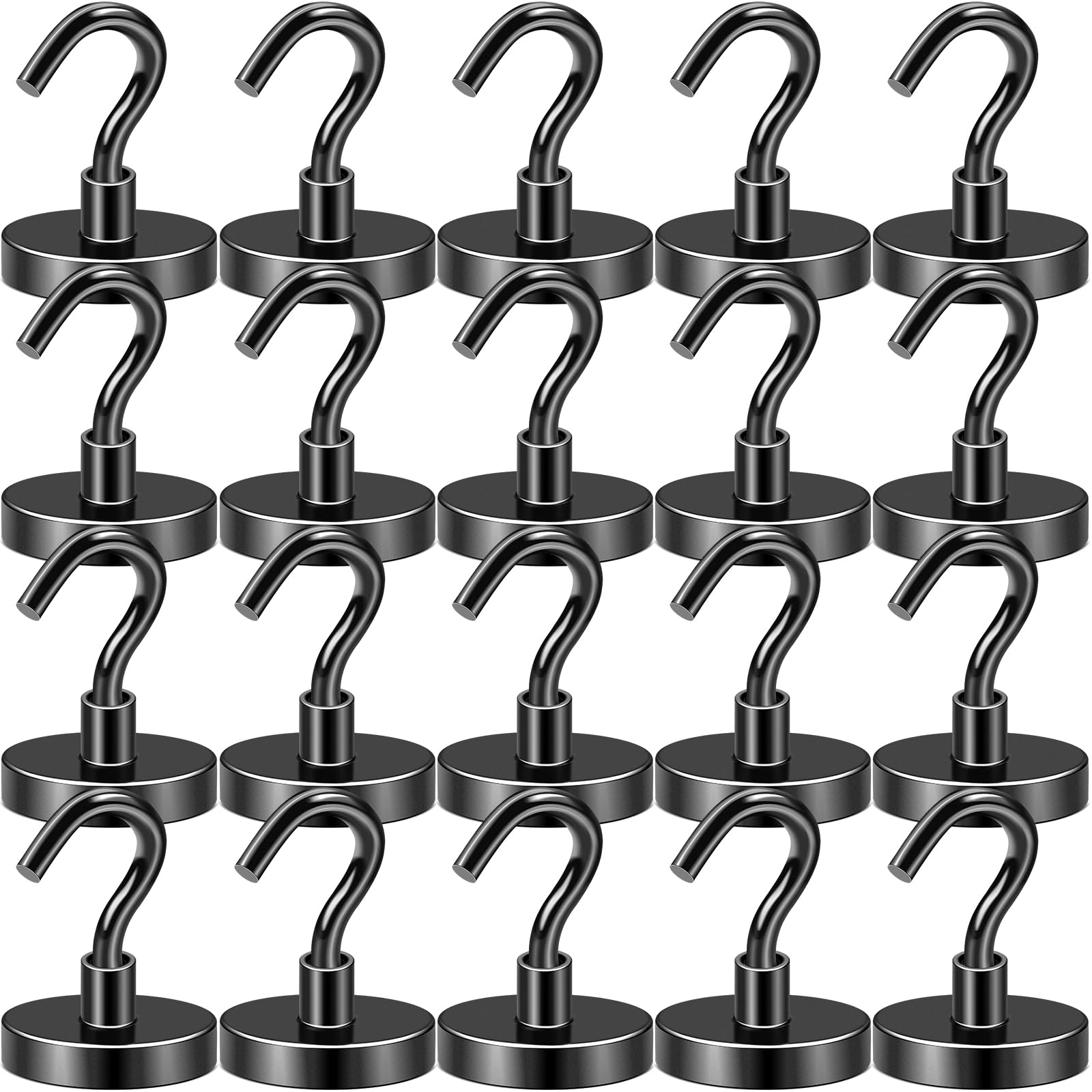 DIYMAG Magnetic Hooks 20pcs 120lbs Cruise Essentials 2026 Magnet Hook Black