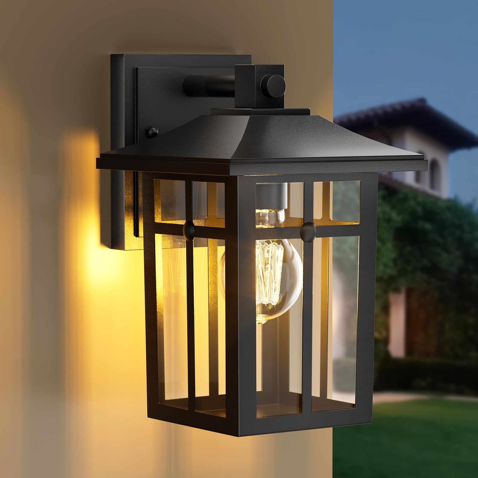 Applique Murale Extérieure E27 Noire en Aluminium Sans Ampoule