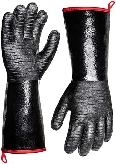 Aillary 932°F Heat Resistant BBQ Grill Gloves - 14 Inch Waterproof Oven Mitts for Fryer Smoker Baking