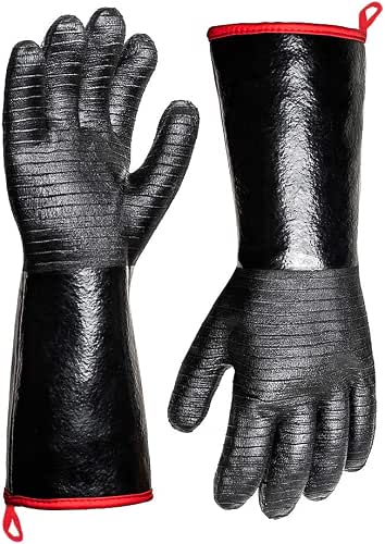 932°F Extreme Heat Resistant Gloves for Grill BBQ,Aillary Waterproof Long