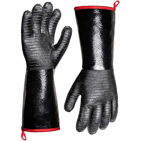 Amazon.com : RAPICCA BBQ Gloves,14IN 932℉ Heat Resistant For Smoker ...