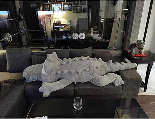 Vista 63 de Hofun4U Alligator Plush Pillow, 61 inch Alligator Stuffed Animal, Home Decoration Christmas Valentine’s Birthday Gift for Boys Girls Adults Kids