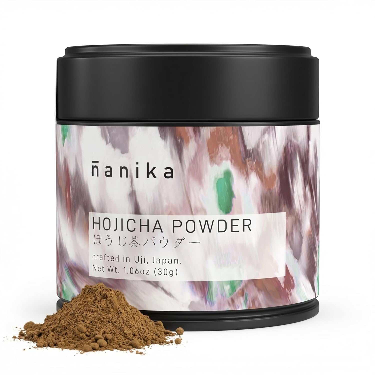Nanika Hojicha Powder – Roasted Japanese Green Tea from Uji, Japan | Rich & Nutty | Low Caffeine | For Lattes & Traditional Whisked Tea (80g | 2.82oz) | 40+ Servings