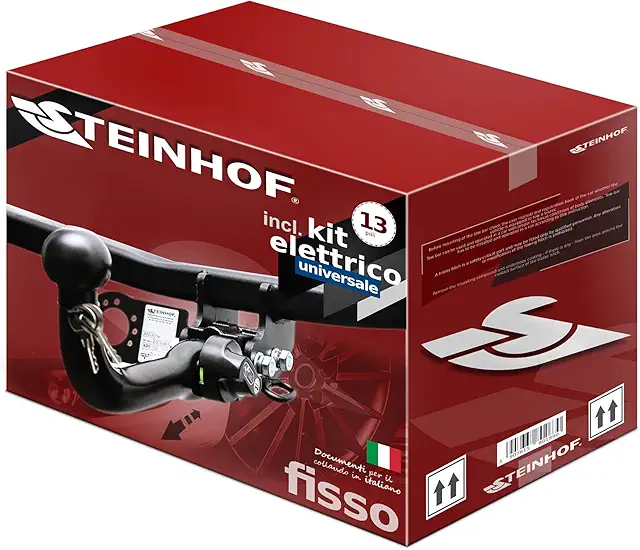 Gancio di traino estraibile orizzontale Steinhof per Fiat Panda II 2003-2012