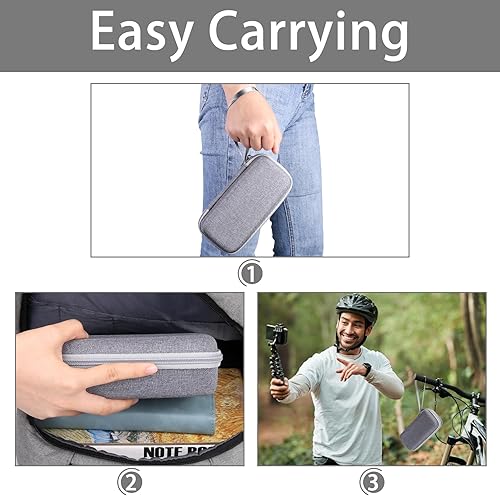 Miniatura 6 de Aenllosi Estuche rígido para Rode Wireless MEGO IIIGO II Sistema de micrófono inalámbrico digital compacto de doble canal (gris)