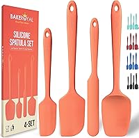 Vista 9 de Juego de espátulas de silicona – 4 espátulas de goma de silicona resistente al calor 600 °F para tareas diarias – Espátulas de cocina de diseño sin