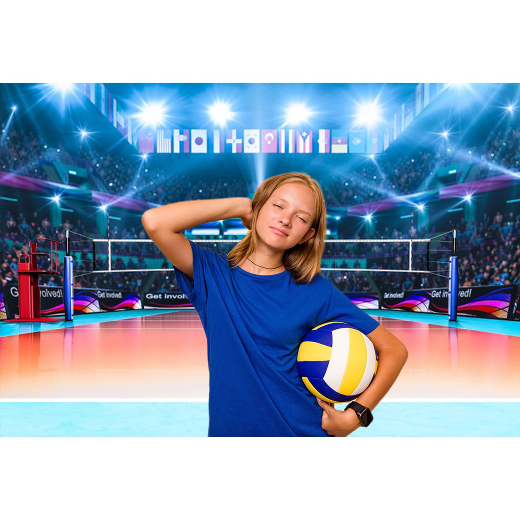 Yeele 10x8ft Indoor Basketball Hall Photo Backdrops Basketball Game Photography Backgrounds Boy Sport Kids Children Athletes Adults Portraits Studio Props - View #7