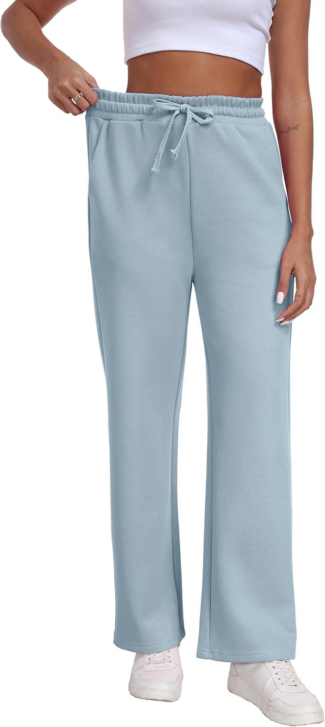 goodmansam Women's Straight Leg Sweatpants High Waist Baggy Sweat Pants Casual Workout Lounge Pants with Pockets - Image 5