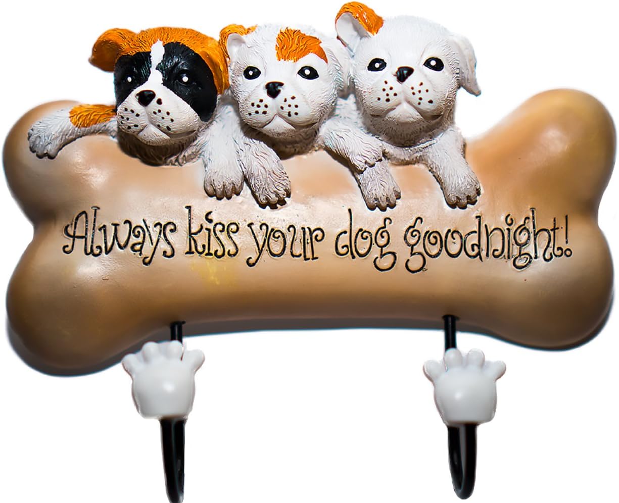 3 Dog Hooks, Key Hanger, Dog Leash Holder, Key Rack , Wall Mounted Hooks, Harness, Wall Organizer  - by Ashes to Beauty