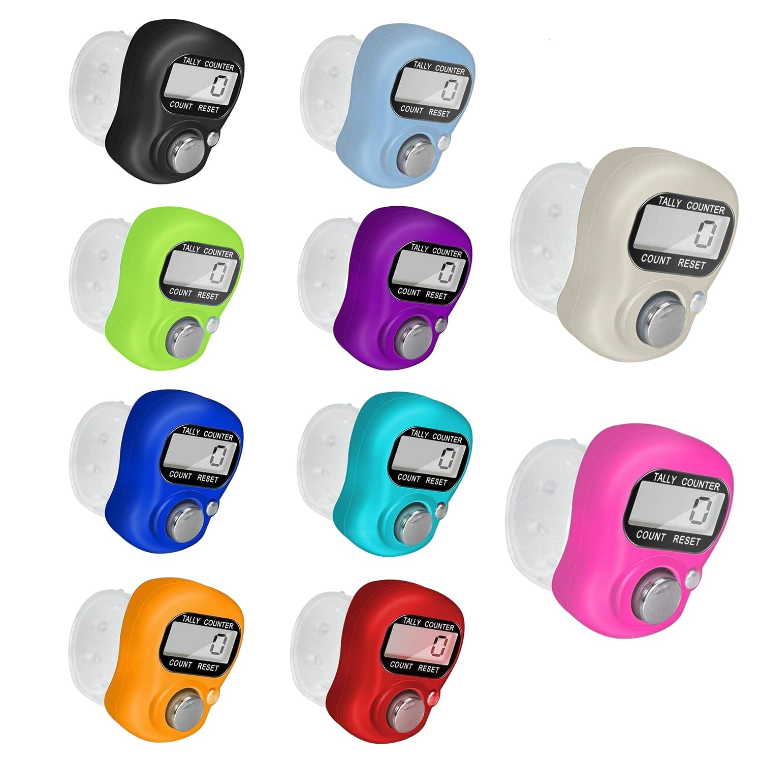 Electronic Finger Counter, Resettable Hand Tally, 5 Digit Number and LCD Electronic Digital Display, Handheld Clicker Counting