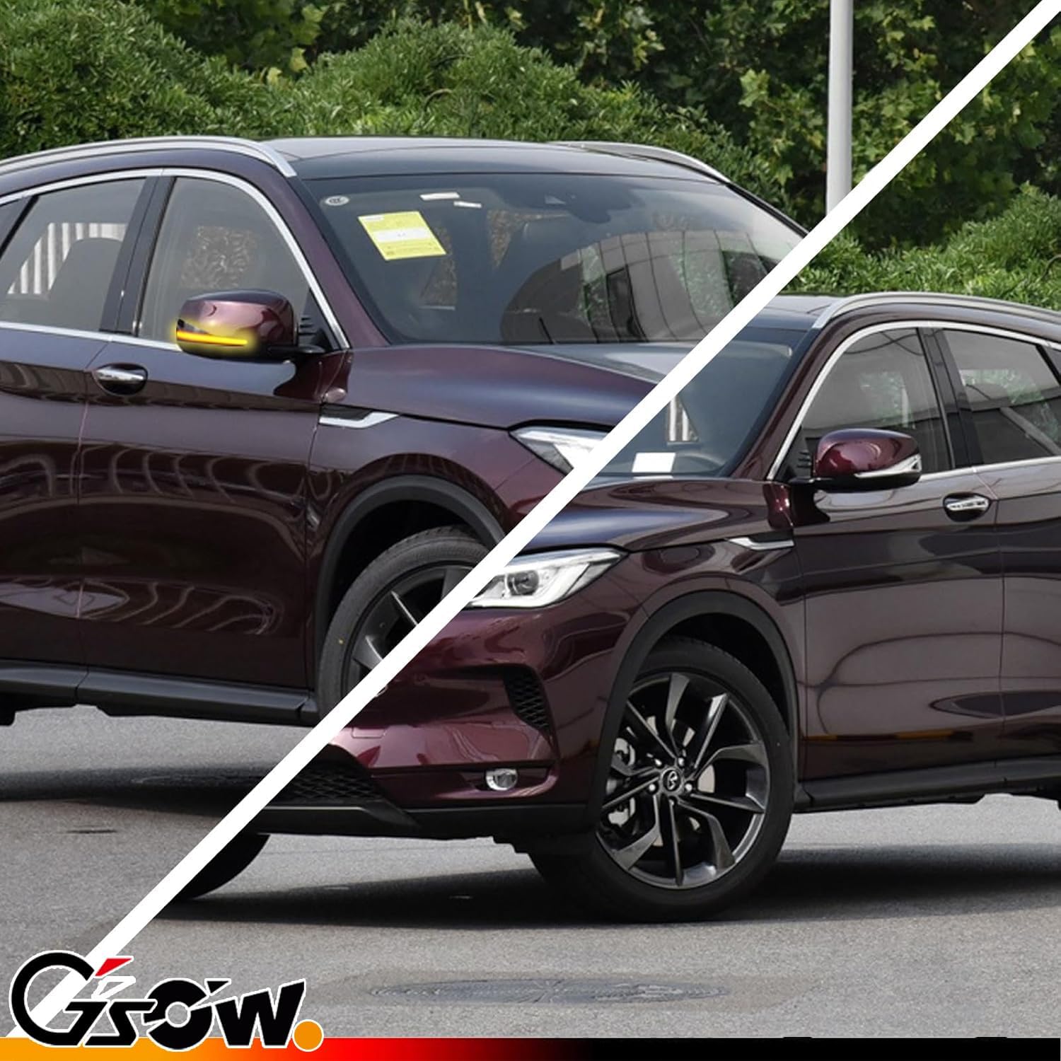 2 PCS Dynamic LED Side Mirror Sequential Turn Signal Light Indicator for Infiniti Q30 Q50 Q60 Q70 QX50 QX60 QX70, LED Sequential Side Mirror Turn Signal Lamp Assembly