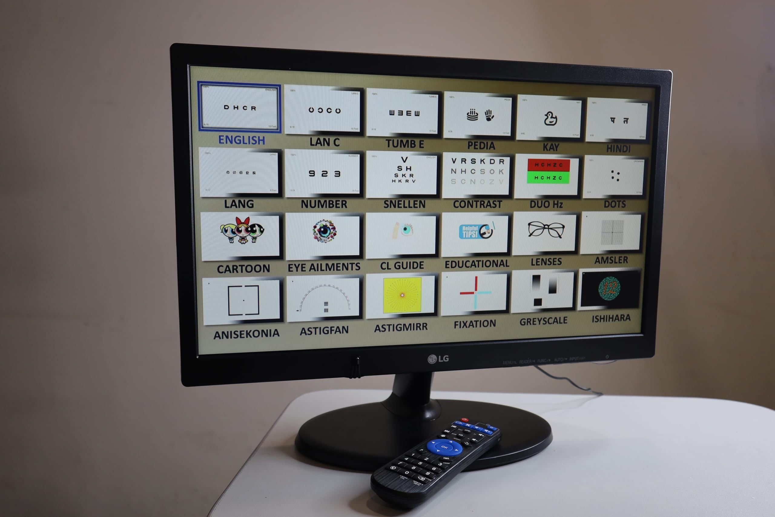 LED Vision Chart Display 20-Inch - Enhance Eye Exams with Customizable Visual Acuity Charts, Smart Connectivity, and Remote Control Convenience 1