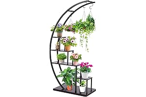Homdox 5-Tier Half Moon Plant Stand