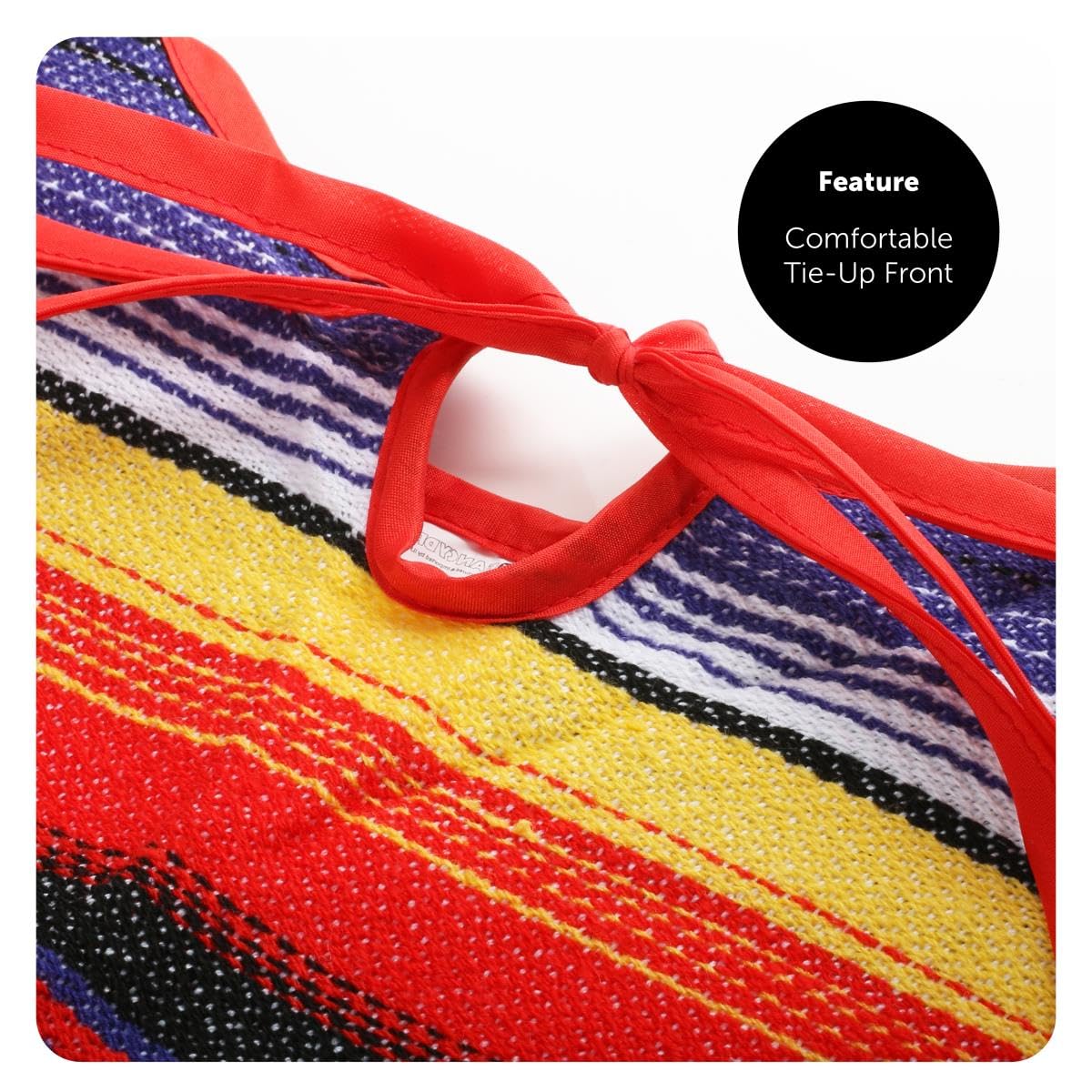 Disfraz mexicano para adultos – Poncho, sombrero y bigote falso – talla única