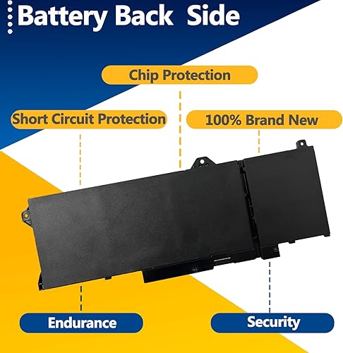 Miniatura 5 de Batería de repuesto GRT01 64Wh para Dell Alienware m17 R5 AMD Gaming Precision 15 3581 3591 3561 3571 3470 Latitude 5521 5531 5431 5421 Series 15.2V