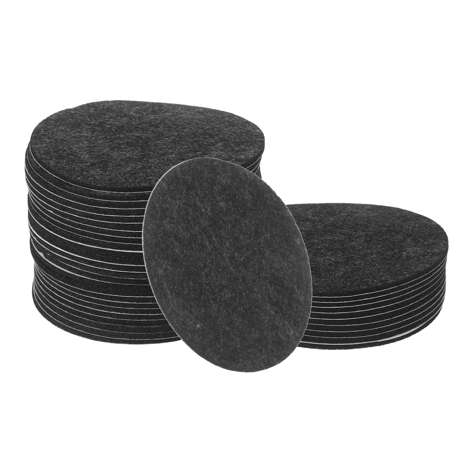 sourcing map 32Pcs Non Slip Felt Furniture Pads, 102mm Round Self Adhesive Felt Bumpers Noise Reducing Furniture Feet Floor Protector for Chairs Tables Furniture Legs (Gray 3mm Thick) — image 1