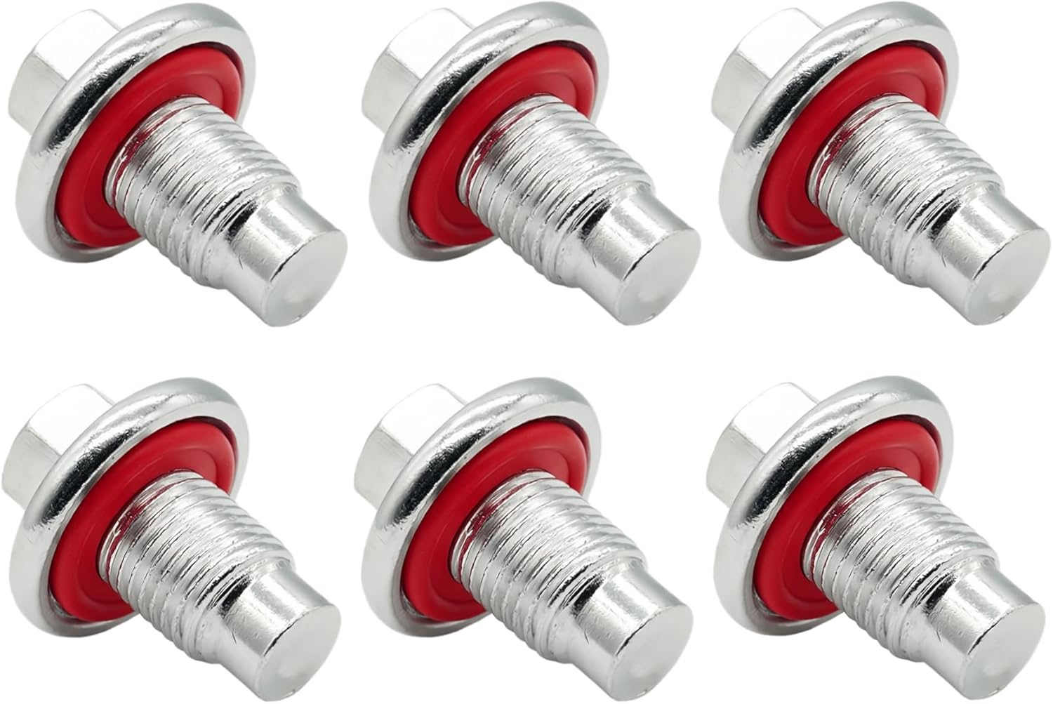 6 PCS M14x1.5 Oil Drain Plug for Ford F250 F350 F450 F550 | Pilot point oil drain plugs fit for Ford, Expedition, Transit and GM; replace 090-161, 65266, 11569943, F6TZ-6730-BA.