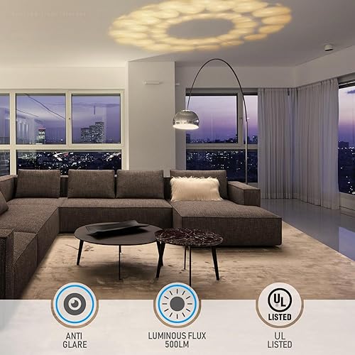 Miniatura 5 de TORCHSTAR Bombilla de luz media cromada regulable, 4.5 W (40 W equivalente), bombillas LED antirreflejos, certificación UL, bombilla sumergida en