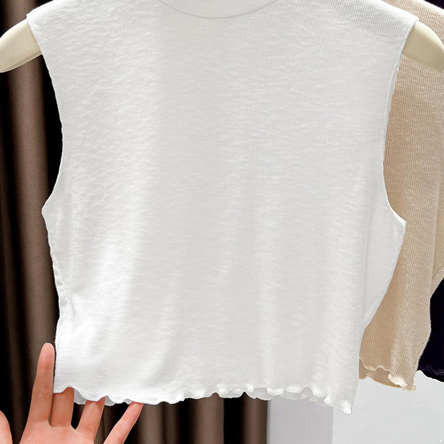 Jugaoge Turtleneck Dickey Extra Large Fake Collar Detachable Dickey Collar Half Mock Turtleneck For