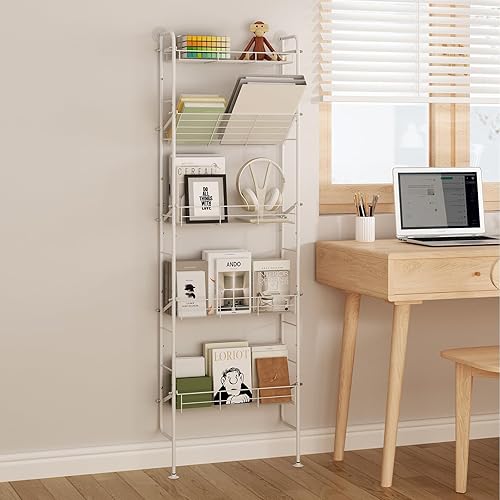 Miniatura 7 de bukfen Organizadores para detrás de la puerta, estante de cocina estrecho de 5 niveles, organización y almacenamiento de puertas de despensa de