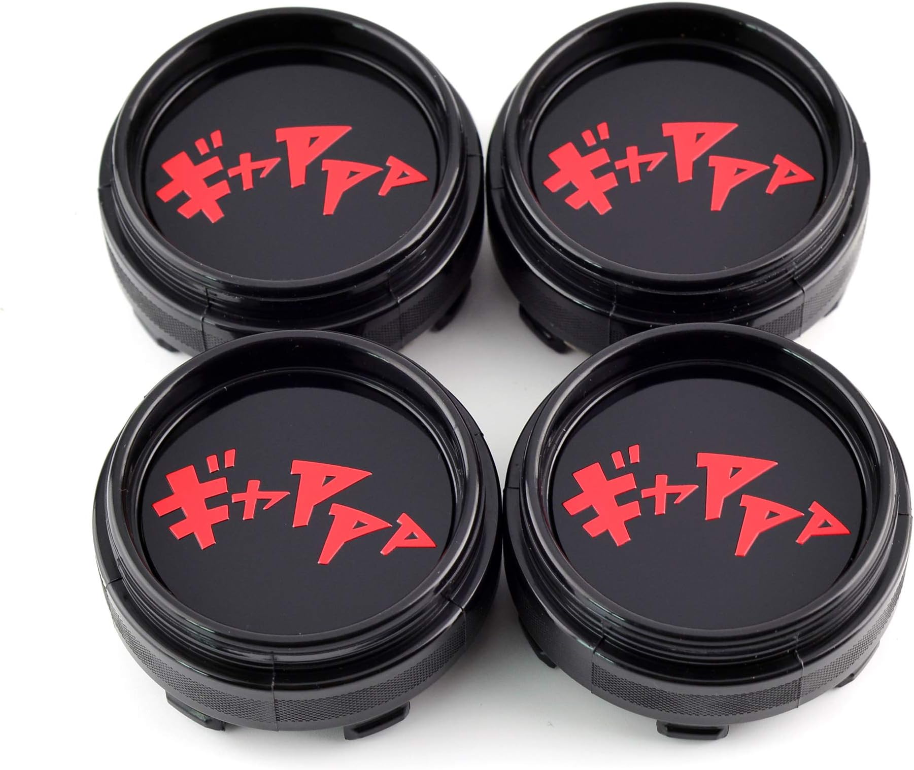 66mm(2.6in)/61mm(2.4in) Black Drift Japanese Style Car Wheel Hub Center Caps Set of 4 for CE28n Time Attack 17'' Wheel Volk CE28 Rim TE37 Tokyo Time Attack F150 18" Rim ZE40 RPF1 530/557