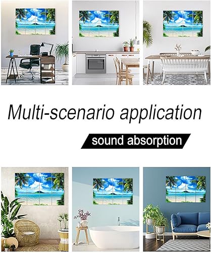 Miniatura 4 de YPY Paneles acústicos decorativos insonorizados arte de pared absorbente de sonido, paneles de pared con cancelación de ruido, tratamientos