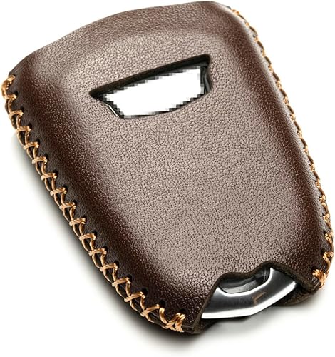 Miniatura 4 de Vitodeco Funda inteligente de cuero genuino compatible con Cadillac XT4, Cadillac XT5, Cadillac XT6 2019 - 2023 (6 botones, marrón)