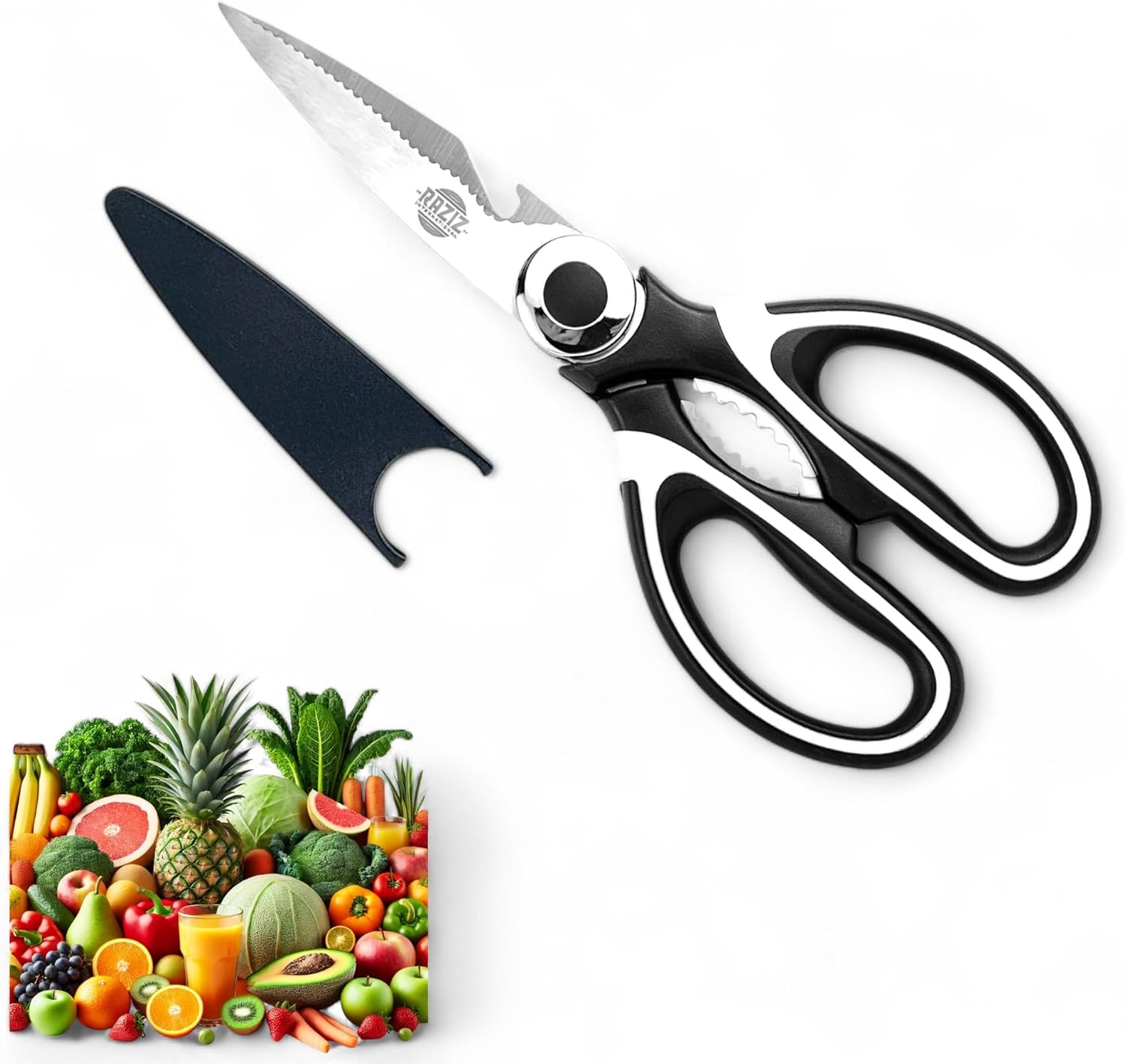 RAZIZ Heavy-Duty Kitchen Shears – Versatile Stainless Steel Scissors RAZIZ Heavy-Duty Kitchen Shears – Versatile Stainless Steel Scissors