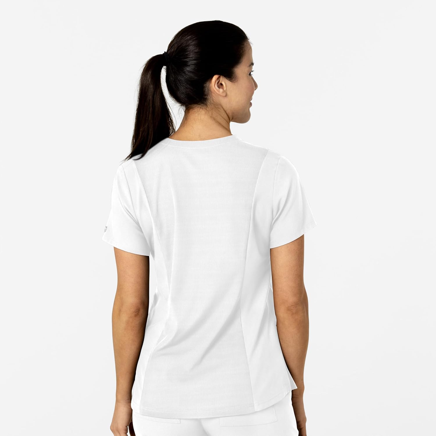 Wink W123 Women's Flex-n-Reach V-Neck Scrub Top, White, 2X