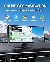 Vista 3 de Pantalla HK3 Carplay para Coche, Pantalla Táctil Inalámbrica de 10.26’’ para Apple Car Play y Android Auto, Cámara Dash 4K, Cámara de Respaldo
