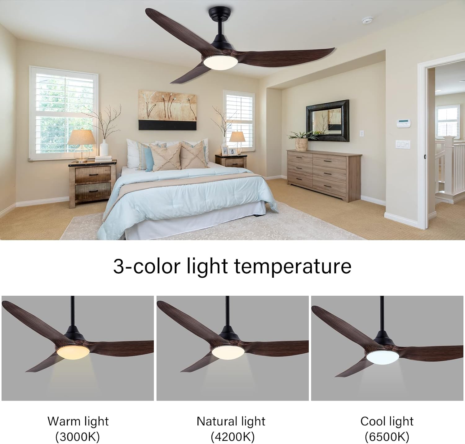 Buy CJOY DC Ceiling Fan with Lights and 