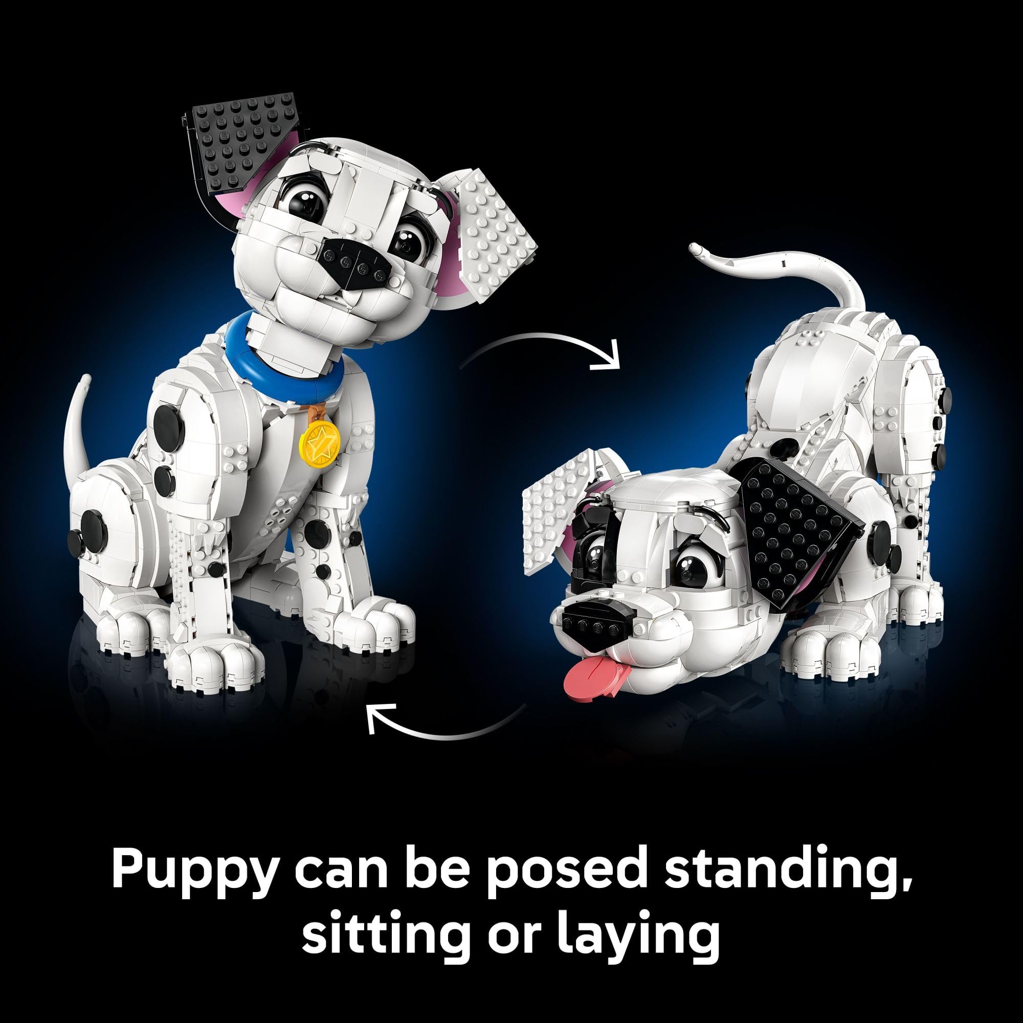 LEGO Disney 101 Dalmatians Puppy Building Set for Adults - Collectible DIY Kit for Movie Fans 18+ - Build Patch, Penny, Rolly or a Custom Pup - Gift Idea for Dog Lovers and Craft Enthusiasts - 43269