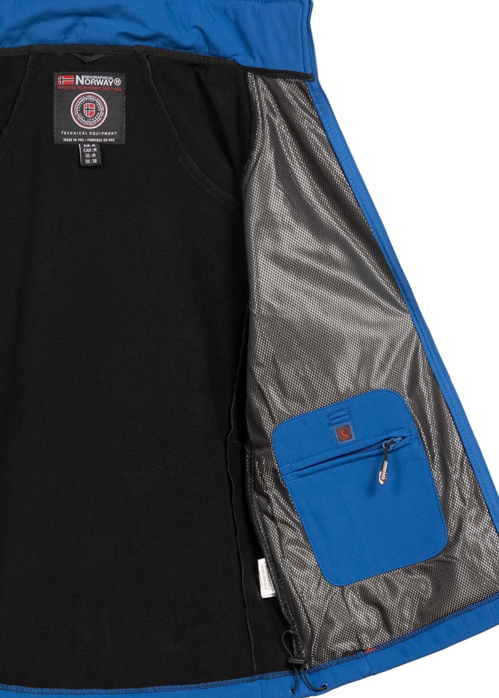 Geographical Norway Techno Men Distribrands - Chaqueta Softshell Impermeable Hombres - Capucha Hombre Transpirable Exteriores - Chaqueta Invierno Viento