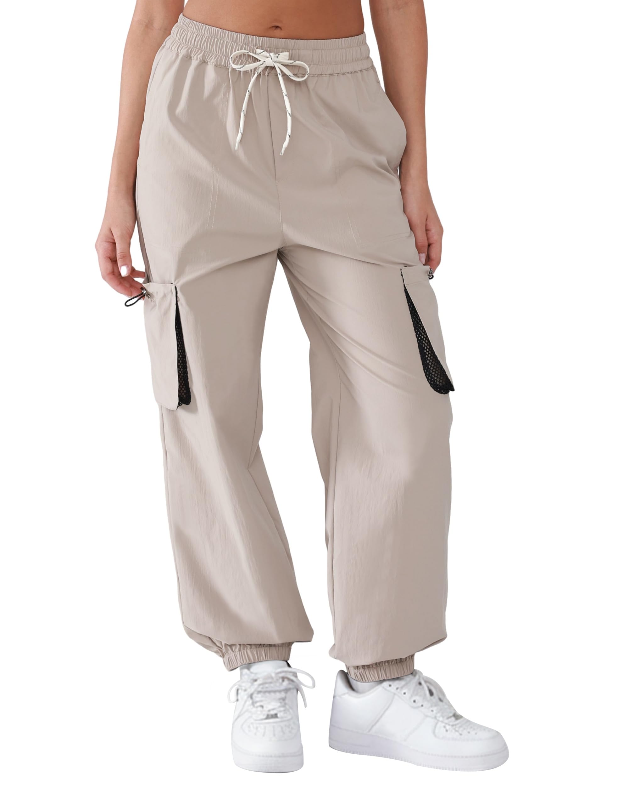 Womens Lightweight Hiking Pants Quick Dry Water Resistant Cargo Pants Outdoor Travel Casual Jogger Pants with Pockets