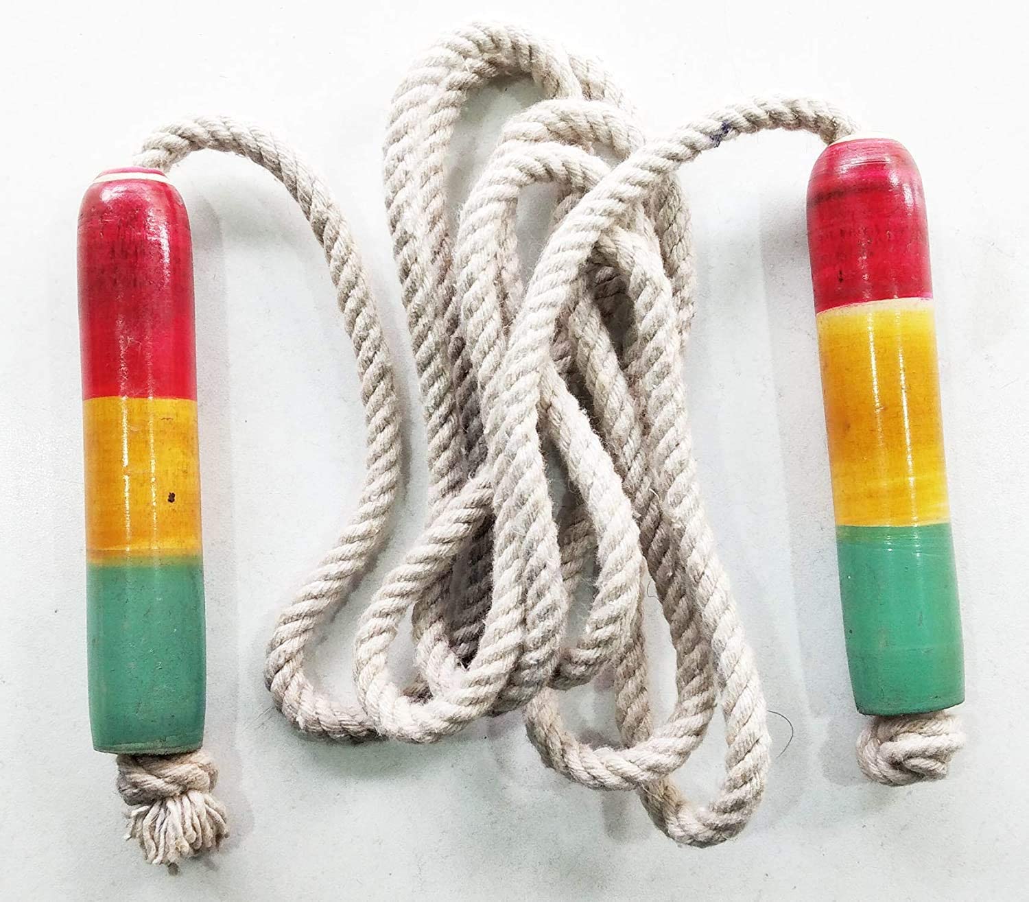 Neotea Wooden Handle Cotton Skipping White Rope | Heavy Jump Rope For Kids | Gym Fitness | Workout | Weight Loss Skipping Rope | Exercise & Fitness | For Men, Women, Kids | Gym Training | Multi Color Pack Of 1 (B0B1TQM6VS) Amazon Price History, Amazon Price Tracker