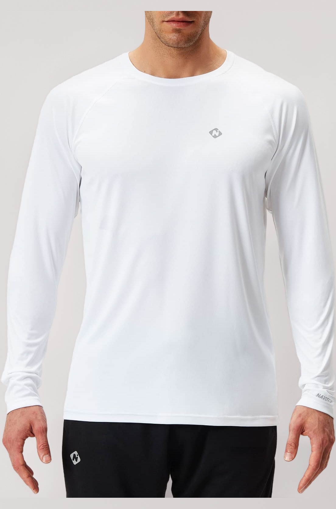 NAVISKIN Men's Rash Guard Shirts Swim Shirts UPF 50+ UV Sun Protection Long Sleeve Shirts Lightweight Quick Dry