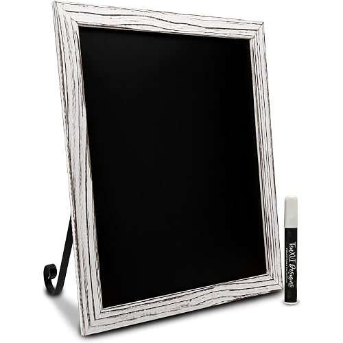 18"x22" Tabletop Chalkboard Sign with Stand - White