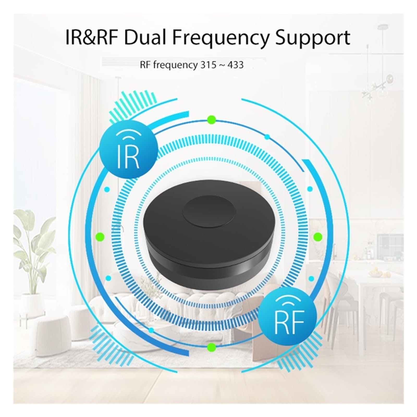 Telecomando IR Smart WiFi, controller a infrarossi compatibile Tuya, hub wireless multifunzionale for TV AC, supporto for controllo vocale