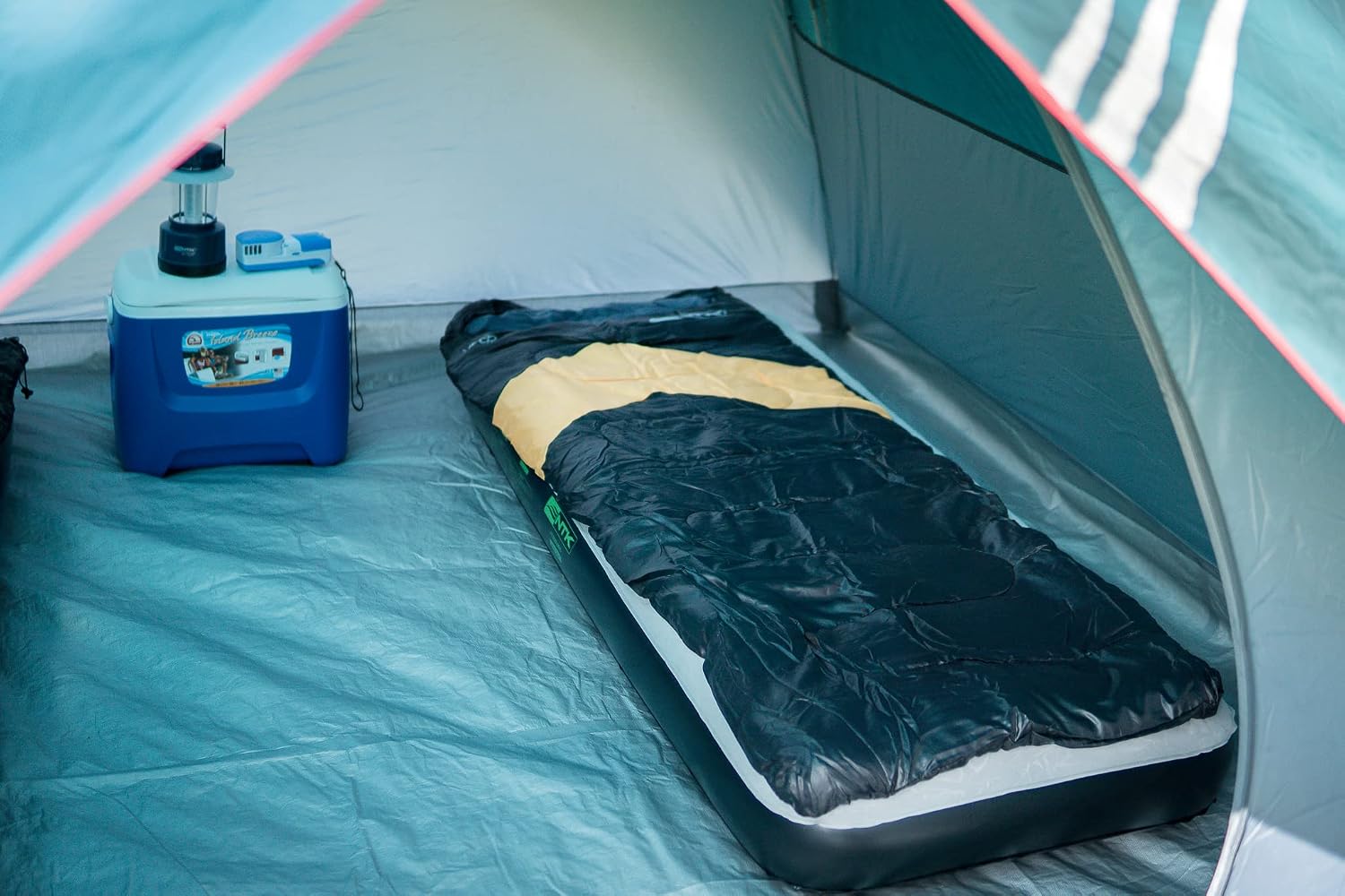 NTK, Saco de Dormir, Solteiro, Poliéster 190T, Acampamentos, Viper, Preto e Laranja