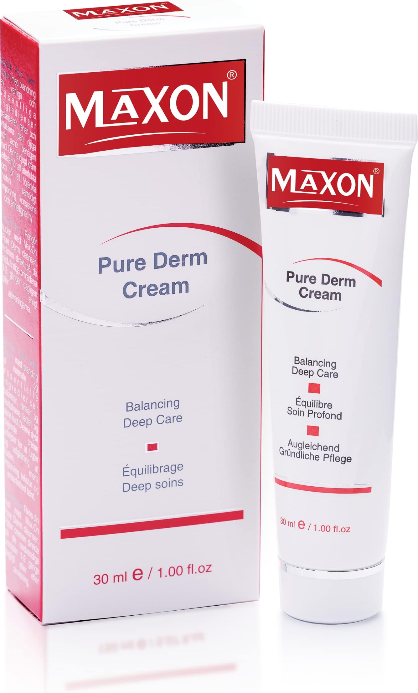 MAXON Pure Derm Cream - Balancing Deep Care for Acne-Prone Skin | Reduces Pimples, Controls Oil, and Soothes Irritation | Lightweight, Non-Greasy Formula for Clearer, Healthier Skin | 30ml