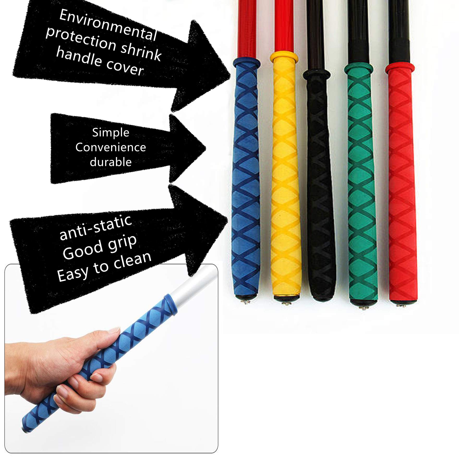 Tubo de Envoltura termorretráctil X-Tube Antideslizante Impermeable para Caña de Pescar y Mango