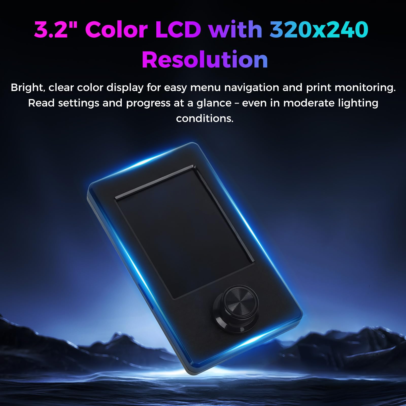Creality Kit écran LCD couleur d'origine pour Ender 3 V3 SE 3,2" avec bouton de commande, résolution 320 x 240 pour imprimante 3D Creality Ender 3 V3 SE