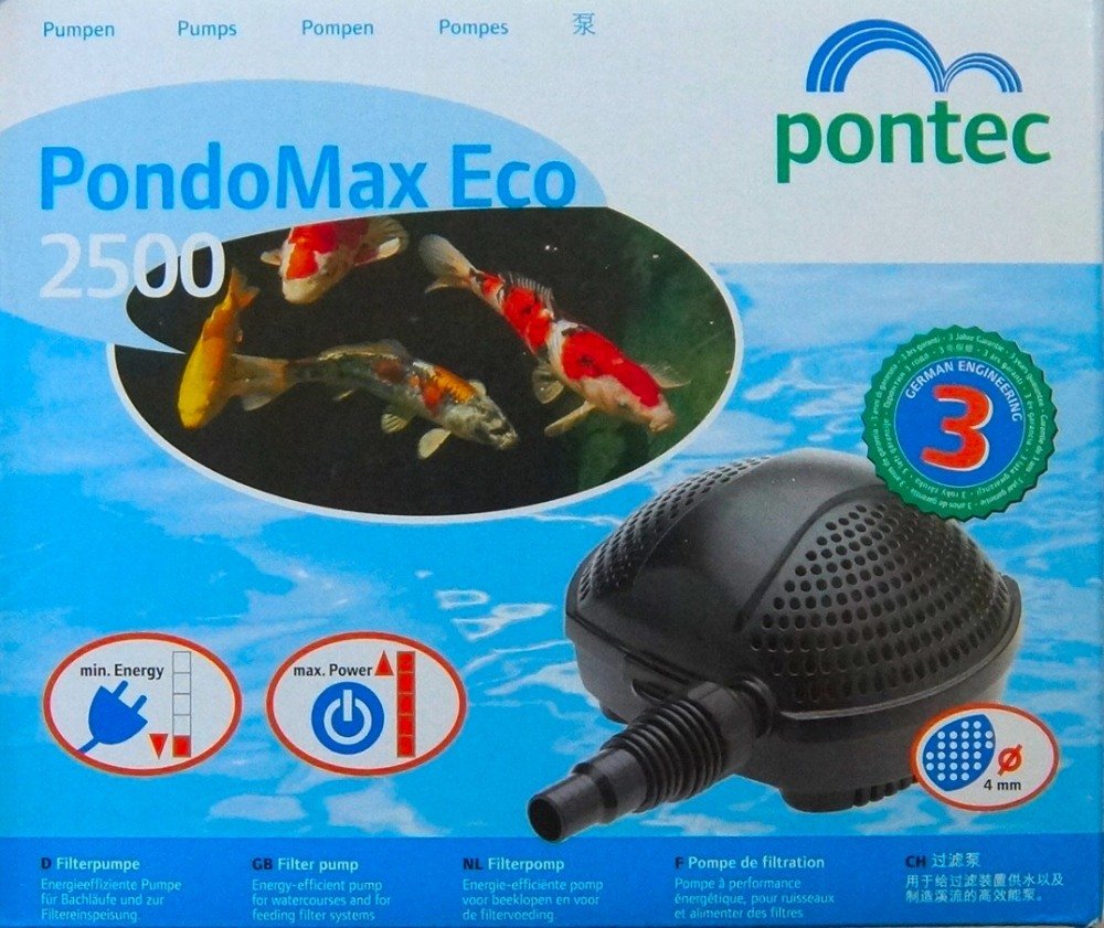 Pontec - PondoMax Eco 2500, Filtro con pompa per laghetti da giardino