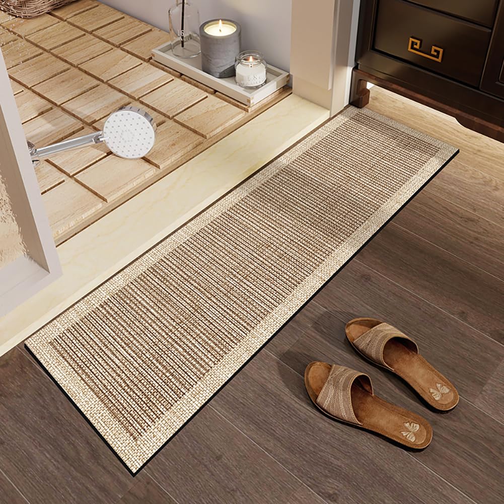 Alfombra Baño Antideslizante 50x80cm,Alfombrilla Absorbente,Alfombras Lavable a Máquina con Microfibras Suaves de Agua para Bañera,Ducha (Multi G)