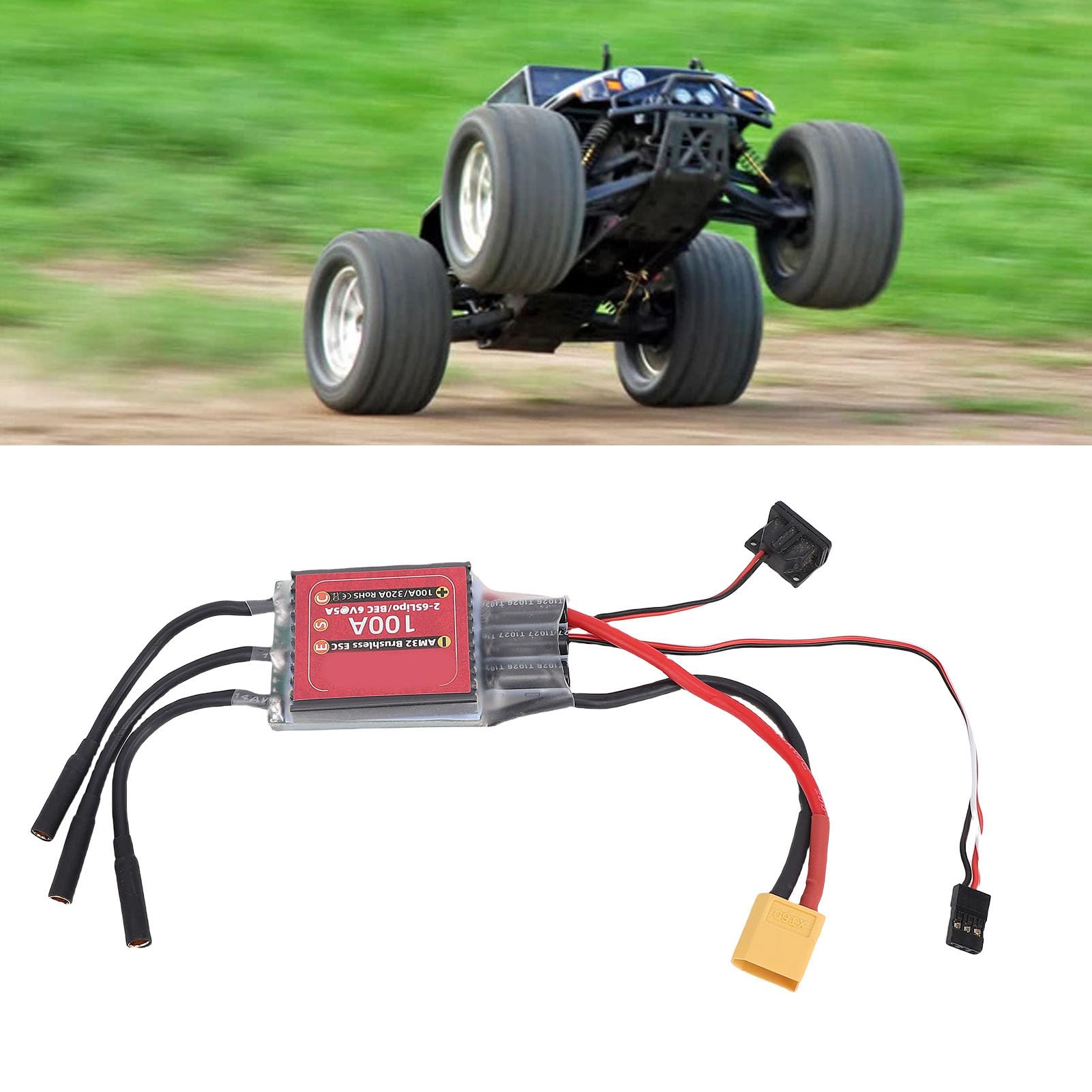 BRRNOO AM32 100A ESC, Regulator Obrotów dla Silników Bezszczotkowych 3650