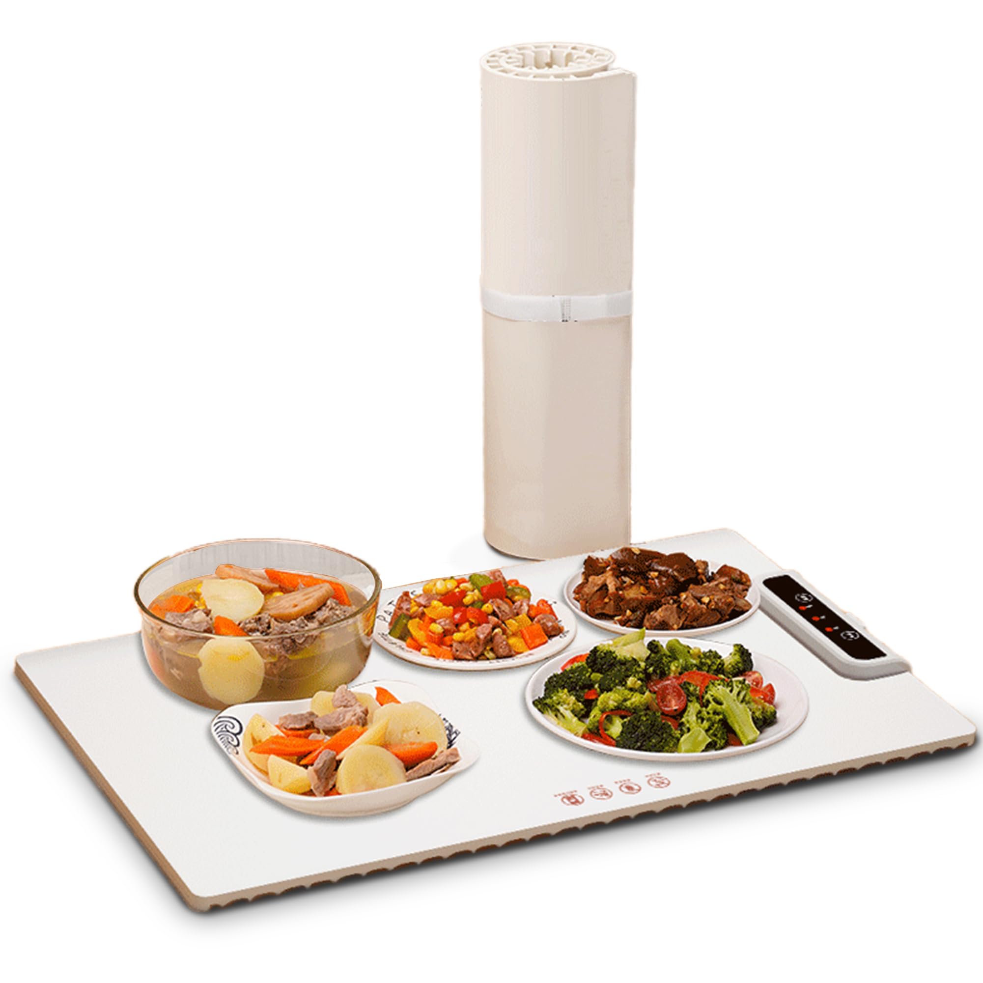 Vassoio scaldavivande a temperatura regolabile, ideale per buffet, ristoranti, feste in casa, 61 x 38 cm, portatile, elettrico, per cene
