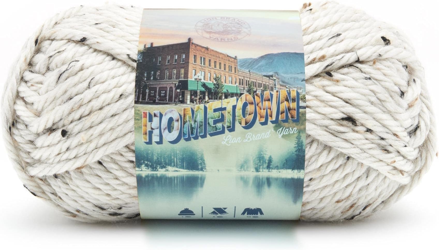 135-302 Hometown USA Yarn, Aspen Tweed, Acrylic, 1 Pack